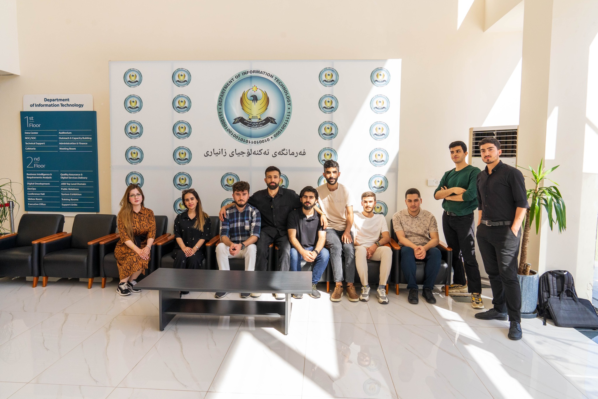 Students from QIU’s Tech Club visited the Information Technology Office of the Kurdistan Regional Government and Korek Company in Erbil